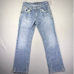 Ariat M5 Slim Straight Jeans Mens 29x32 Light Wash Blue Denim Western Workwear